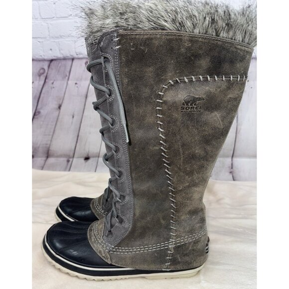 SOREL Women's Cate The Great Waterproof Winter Boot Leather Size 9 - Picture 1 of 10